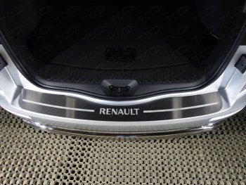 4 299 р. Накладка на задний бампер, ТСС Тюнинг  Renault Koleos  2 (2016-2024) (лист шлифованный надпись Renault)  с доставкой в г. Калуга. Увеличить фотографию 1