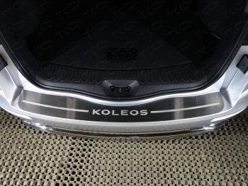 4 299 р. Накладка на задний бампер, ТСС Тюнинг  Renault Koleos  2 (2016-2024) (лист шлифованный надпись Koleos)  с доставкой в г. Калуга. Увеличить фотографию 1