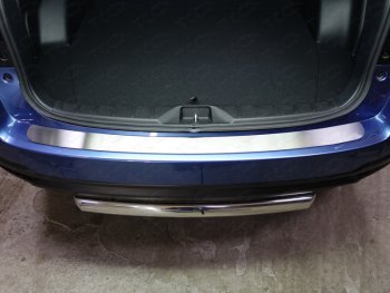 3 099 р. Накладка на задний бампер, ТСС Тюнинг  Subaru Forester  SJ (2016-2019) (Лист шлифованный)  с доставкой в г. Калуга. Увеличить фотографию 1