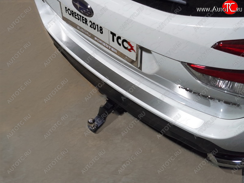 3 099 р. Накладка на задний бампер, ТСС Тюнинг  Subaru Forester  SK/S14 (2018-2021) (Лист шлифованный)  с доставкой в г. Калуга