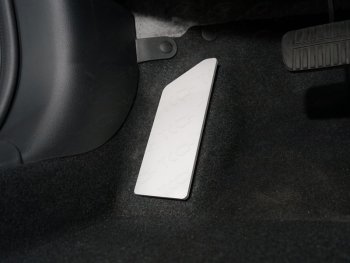 749 р. Накладка площадки левой ноги, ТСС Тюнинг Subaru Forester SK/S14 дорестайлинг (2018-2021) (лист алюминий 4мм)  с доставкой в г. Калуга. Увеличить фотографию 1