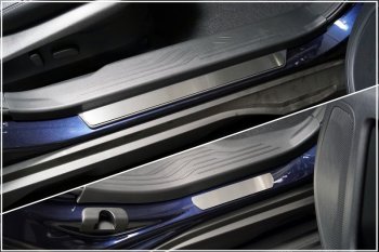 2 569 р. Накладки на пластиковые пороги, ТСС Тюнинг  Subaru Outback  BT (2019-2024) (лист шлифованный)  с доставкой в г. Калуга. Увеличить фотографию 1