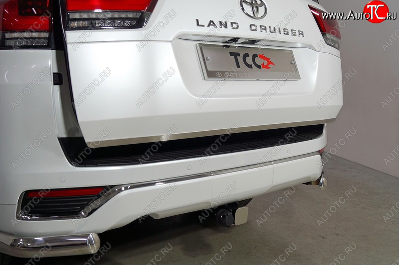 3 779 р. Накладка на заднюю дверь, ТСС Тюнинг  Toyota Land Cruiser  J300 (2021-2024) (Лист шлифованный)  с доставкой в г. Калуга