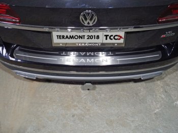 5 199 р. Накладка на задний бампер, ТСС Тюнинг  Volkswagen Teramont  CA1 (2016-2020) ( лист шлифованный надпись Teramont)  с доставкой в г. Калуга. Увеличить фотографию 1