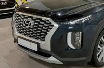 2 699 р. Дефлектор капота SIM  Hyundai Palisade  LX2 (2018-2022)  с доставкой в г. Калуга. Увеличить фотографию 1