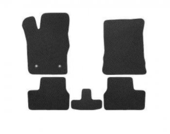 Комплект ковриков в салон (чёрные чёрная окантовка) Klever EVA Лада Калина 1118 седан (2004-2013)