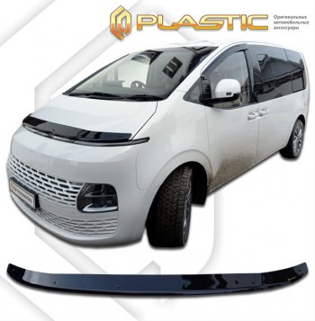 2 169 р. Дефлектор капота CA-Plastic  Hyundai Staria  US4 (2021-2022) (classic черный, без надписи)  с доставкой в г. Калуга. Увеличить фотографию 1
