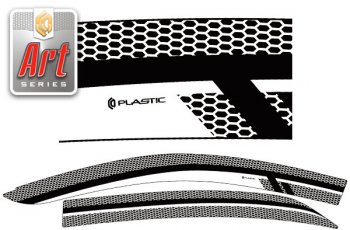 2 399 р. Дефлектора окон CA-Plastic  Toyota Premio  T260 (2007-2016) (серия Art черная)  с доставкой в г. Калуга. Увеличить фотографию 1