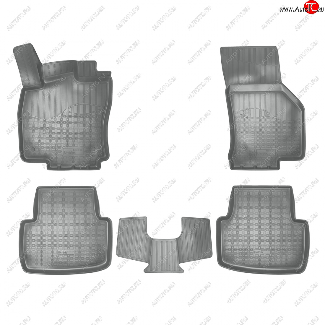 3 199 р. Коврики салонные 3D Norplast  Volkswagen Passat  B8 (2015-2019) седан дорестайлинг, универсал дорестайлинг (серый)  с доставкой в г. Калуга