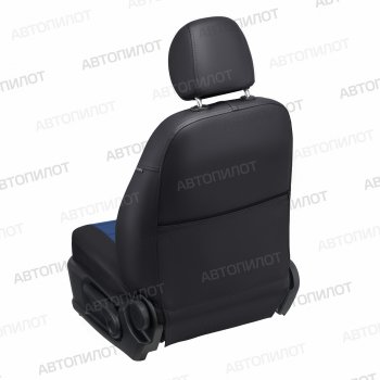 14 249 р. Чехлы сидений (экокожа) Автопилот  Geely Atlas Pro  NL3 (2019-2024) (черный/синий)  с доставкой в г. Калуга. Увеличить фотографию 3