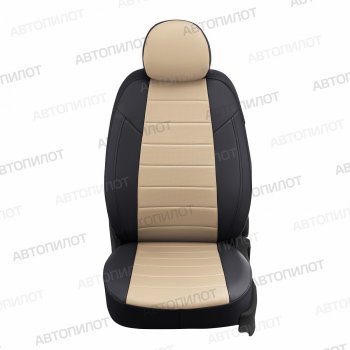 14 249 р. Чехлы сидений (экокожа) Автопилот  Geely Atlas Pro  NL3 (2019-2024) (черный/бежевый)  с доставкой в г. Калуга. Увеличить фотографию 3