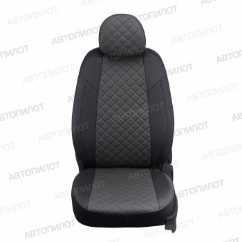 14 899 р. Чехлы сидений (экокожа) Автопилот Ромб  Geely Atlas Pro  NL3 (2019-2024) (черный/темно-серый)  с доставкой в г. Калуга. Увеличить фотографию 3