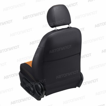 14 899 р. Чехлы сидений (экокожа) Автопилот Ромб  Geely Atlas Pro  NL3 (2019-2024) (черный/оранж)  с доставкой в г. Калуга. Увеличить фотографию 3