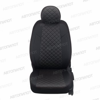 14 899 р. Чехлы сидений (экокожа) Автопилот Ромб  Geely Atlas Pro  NL3 (2019-2024) (черный/красная строчка)  с доставкой в г. Калуга. Увеличить фотографию 3