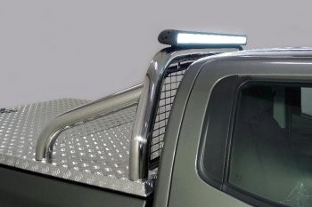 Защита кузова (для крышки) d 76,1 мм со светодиодной фарой ТСС Тюнинг Great Wall (Грейт) Poer KingKong (поэер) (2021-2024) пикап