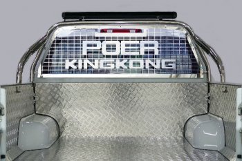 Защита кузова и заднего стекла (только для кузова) d 75х42 мм со светодиодной фарой ТСС Тюнинг Great Wall (Грейт) Poer KingKong (поэер) (2021-2024) пикап