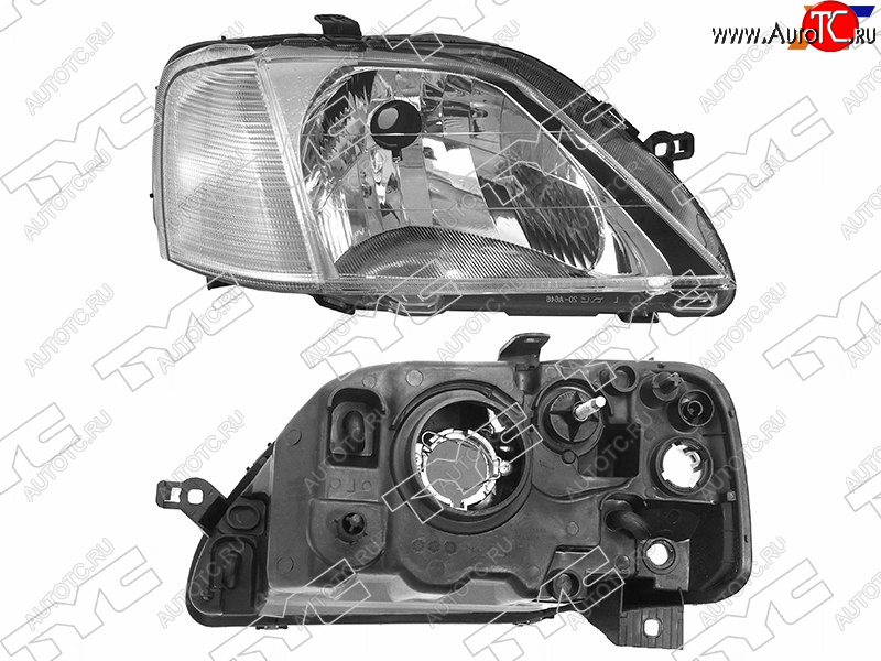 4 499 р. Фара правая (под корректор, хрусталь) TYC Renault Logan 1 дорестайлинг (2004-2010)  с доставкой в г. Калуга