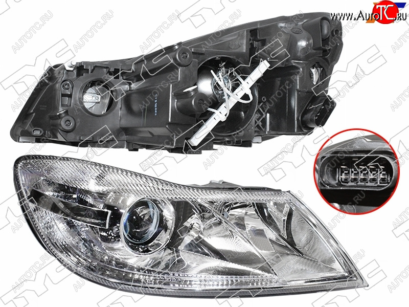 18 599 р. Фара правая (с электрокорректором) TYC  Skoda Octavia  A5 (2008-2013) лифтбэк рестайлинг, рестайлинг универсал  с доставкой в г. Калуга