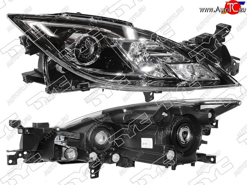 17 999 р. Фара правая (черная, под электрокорректор, Евросвет) TYC  Mazda 6  GH (2007-2010) дорестайлинг лифтбэк, дорестайлинг седан, дорестайлинг универсал  с доставкой в г. Калуга