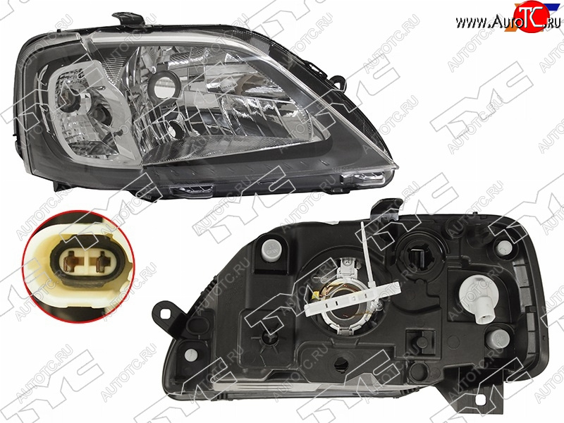 5 849 р. Фара правая (под корректор) TYC Renault Logan 1 дорестайлинг (2004-2010)  с доставкой в г. Калуга