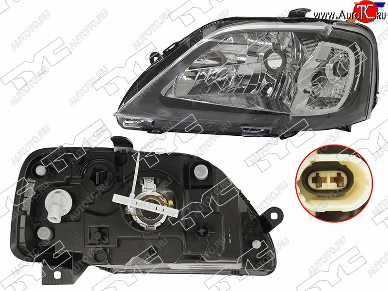 5 849 р. Фара левая (под корректор) TYC Renault Logan 1 дорестайлинг (2004-2010)  с доставкой в г. Калуга