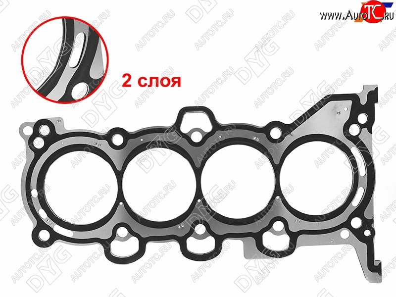 2 169 р. Прокладка ГБЦ G4EH 2.0 (металл) DYG  Hyundai Creta (GS,  SU), Elantra (AD,  CN7), Tucson (TL,  NX4), KIA Cerato (3 YD,  4 BD), Sportage (4 QL,  5 NQ5)  с доставкой в г. Калуга