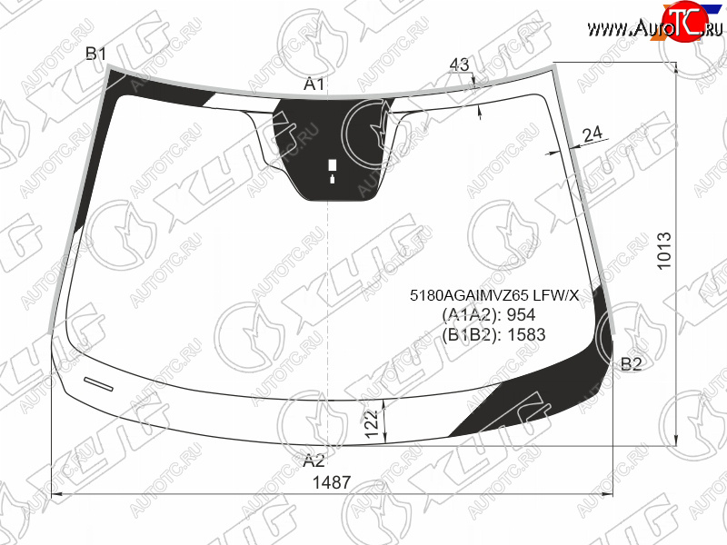 9 299 р. Стекло лобовое (Датчик дождя Молдинг) XYG  Mazda 6  GJ (2018-2024) 2-ой рестайлинг седан  с доставкой в г. Калуга