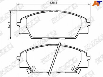 2 969 р. Колодки тормозные перед FL-FR SAT  Honda Civic ( FN,  FK,FN) (2005-2012) купе дорестайлинг, хэтчбэк 5 дв. дорестайлинг, купе рестайлинг, хэтчбэк 5 дв. рестайлинг  с доставкой в г. Калуга. Увеличить фотографию 1