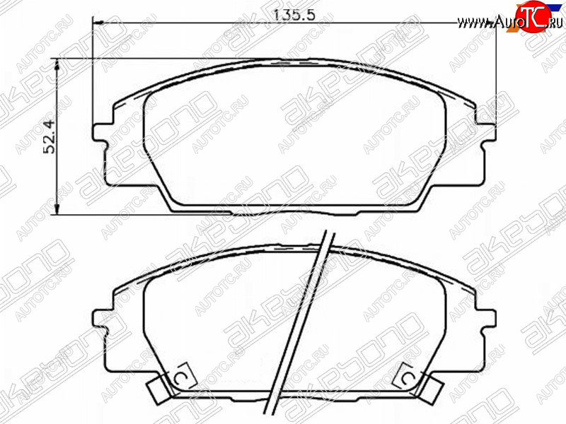 2 969 р. Колодки тормозные перед FL-FR SAT  Honda Civic ( FN,  FK,FN) (2005-2012) купе дорестайлинг, хэтчбэк 5 дв. дорестайлинг, купе рестайлинг, хэтчбэк 5 дв. рестайлинг  с доставкой в г. Калуга