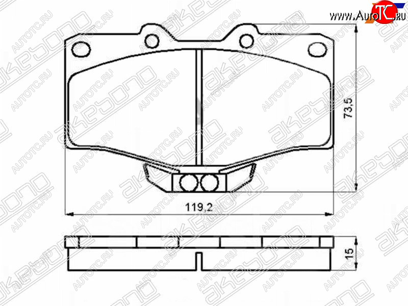 1 849 р. Колодки тормозные перед FL-FR SAT  Toyota Fortuner AN50/AN60 2-ой рестайлинг (2011-2015)  с доставкой в г. Калуга