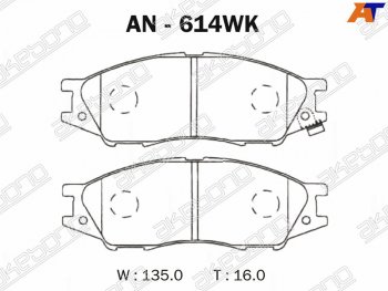 2 289 р. Колодки тормозные перед FR-FL SAT Nissan March K11 хэтчбэк 5 дв. 2-ой рестайлинг (1997-2003)  с доставкой в г. Калуга. Увеличить фотографию 1