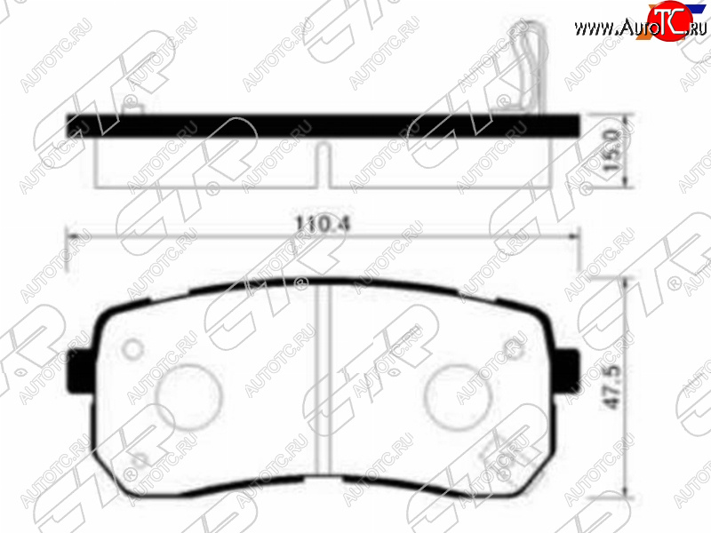 1 579 р. Колодки тормозные задние LH-RH SAT  Hyundai Starex/Grand Starex/H1  TQ (2007-2022) дорестайлинг, рестайлинг, 2-ой рестайлинг  с доставкой в г. Калуга