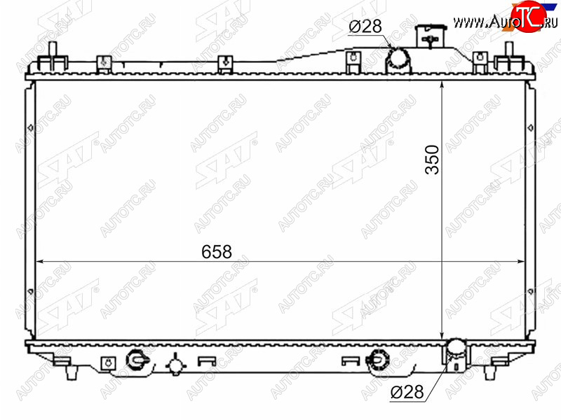 6 449 р. Радиатор SAT  Honda City  GD - Civic ( ES,  EU)  с доставкой в г. Калуга