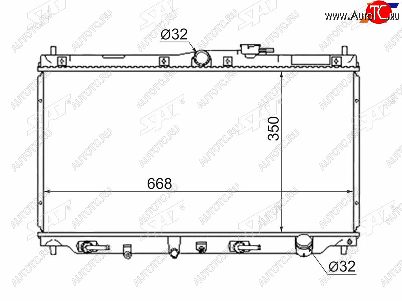 7 799 р. Радиатор SAT  Honda Accord ( CA,  CB) (1985-1991) седан, седан дорестайлинг  с доставкой в г. Калуга