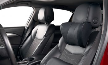 Подушки под шею (экокожа Люкс/ Поролон Мемори, 2 шт.) Автопилот BC01 Audi Q5 8R дорестайлинг (2008-2012)  (черный)
