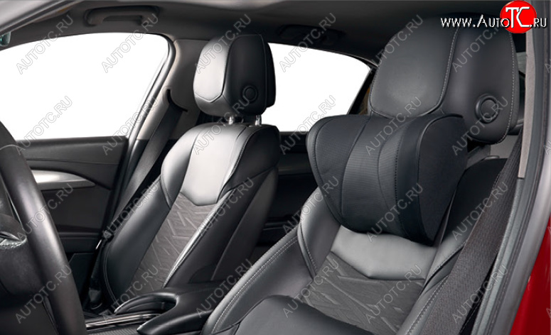 2 049 р. Подушки под шею (экокожа Люкс/ Поролон Мемори, 2 шт.) Автопилот BC01 Toyota 4Runner N280 рестайлинг (2013-2024) (черный)  с доставкой в г. Калуга