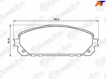 5 549 р. Колодки тормозные передние FL-FR SAT Jeep Cherokee KL рестайлинг (2017-2020)  с доставкой в г. Калуга. Увеличить фотографию 1