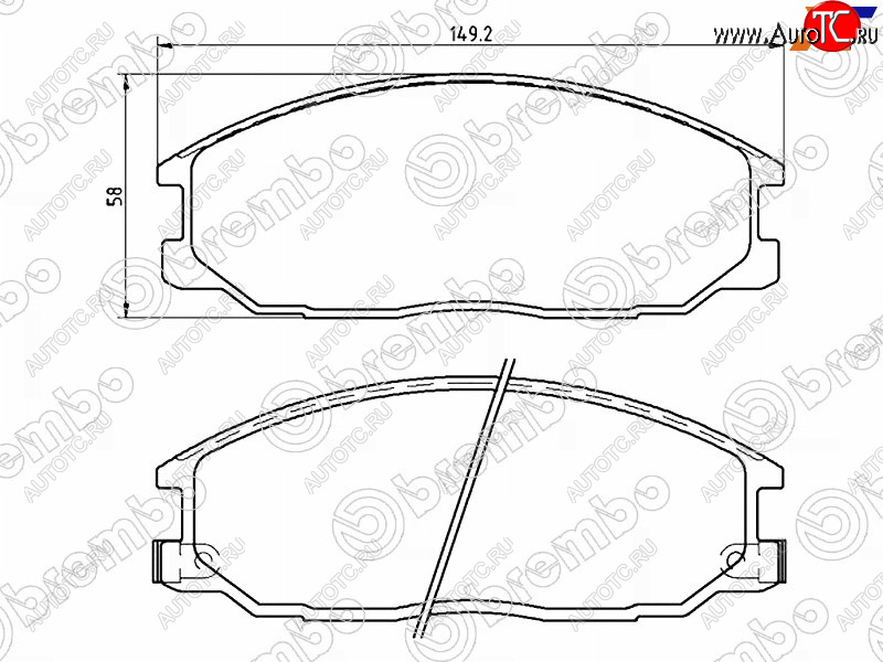 5 449 р. Колодки тормозные перед FL-FR SAT SSANGYONG Actyon Sport (2012-2024)  с доставкой в г. Калуга