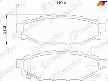 3 499 р. Колодки тормозные задние RH-LH SAT  Subaru Forester  SH - Impreza  GH  с доставкой в г. Калуга. Увеличить фотографию 1