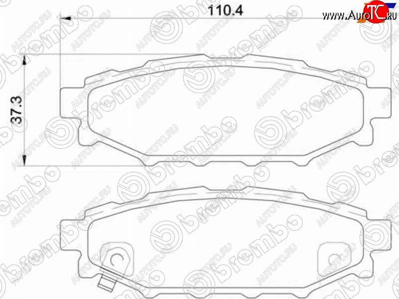 3 499 р. Колодки тормозные задние RH-LH SAT  Subaru Forester  SH - Impreza  GH  с доставкой в г. Калуга