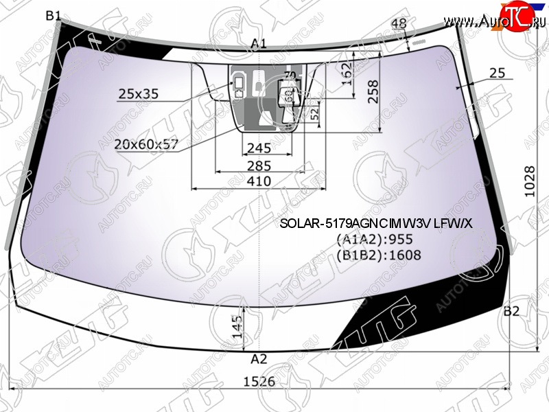 28 999 р. Стекло лобовое (Атермальное Три камеры Датчик дождя Молдинг) XYG Mazda CX-5 KE рестайлинг (2015-2017)  с доставкой в г. Калуга