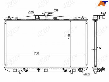 7 599 р. Радиатор охлаждающей жидкости SAT   Lexus RX  350 (2008-2015), Toyota Sienna  XL30 (2010-2017)  с доставкой в г. Калуга. Увеличить фотографию 1