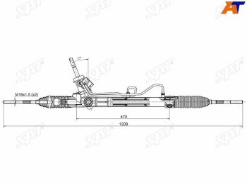 13 599 р. Рейка рулевая гидравлическая LHD SAT  Chevrolet Cruze (J300,  J305,  J308,  D2LC,  D2LC-K), Opel Astra (J)  с доставкой в г. Калуга. Увеличить фотографию 1