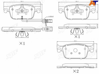 1 439 р. Колодки тормозные перед FL-FR SAT Audi A4 Allroad B9 рестайлинг (2019-2022)  с доставкой в г. Калуга. Увеличить фотографию 1