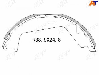 Колодки тормозные барабанные задние LH-RH SAT Volvo S80 TS седан дорестайлинг (1998-2003)