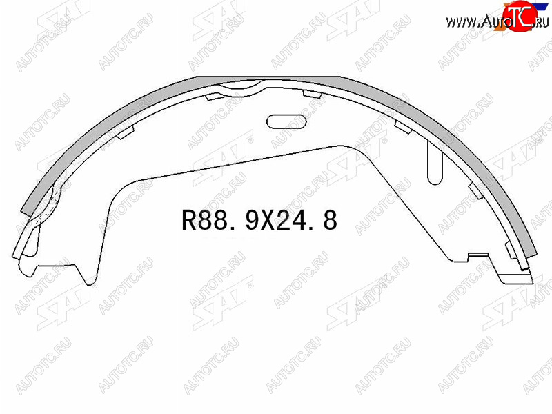 1 129 р. Колодки тормозные барабанные задние LH-RH SAT Volvo S80 TS седан дорестайлинг (1998-2003)  с доставкой в г. Калуга