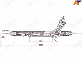 28 999 р. Рейка рулевая без отверстия под датчик SAT BMW X5 E53 дорестайлинг (1999-2003)  с доставкой в г. Калуга. Увеличить фотографию 1