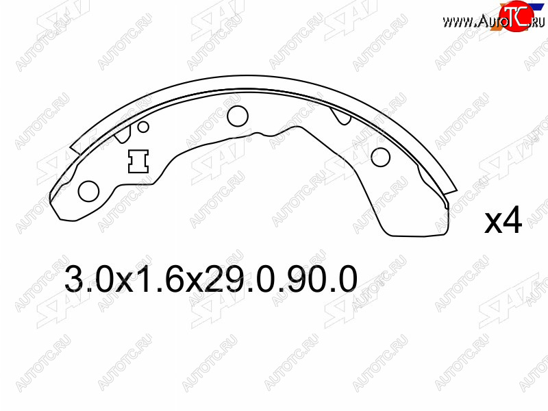 1 479 р. Колодки тормозные задние RH-LH SAT    Honda Logo (1996-2001)  с доставкой в г. Калуга