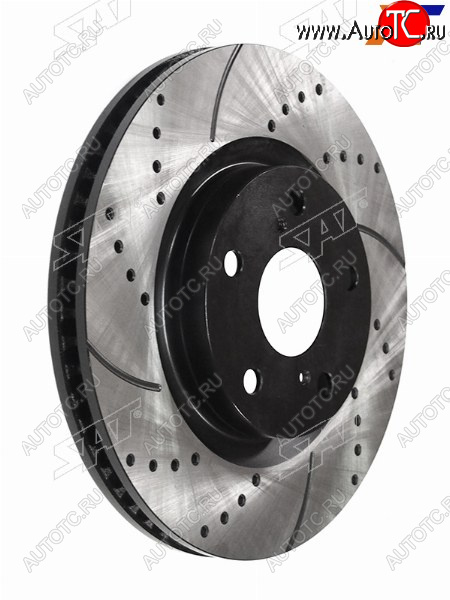 8 499 р. Диски тормозные передние перфорированный Ø296mm SAT Toyota Camry XV40 дорестайлинг (2006-2008)  с доставкой в г. Калуга