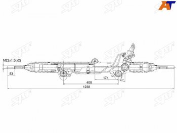 22 649 р. Рейка рулевая RHD SAT  Lexus LX570  J200 (2007-2022), Toyota Land Cruiser  200 (2007-2021), Toyota Sequoia (2007-2022)  с доставкой в г. Калуга. Увеличить фотографию 1